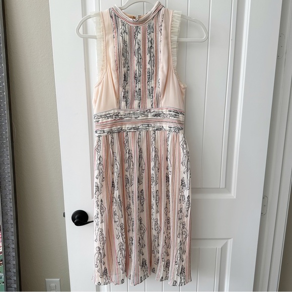 Anthropologie Geisha Designs Renoir Pleated Mini Dress - Picture 2 of 15